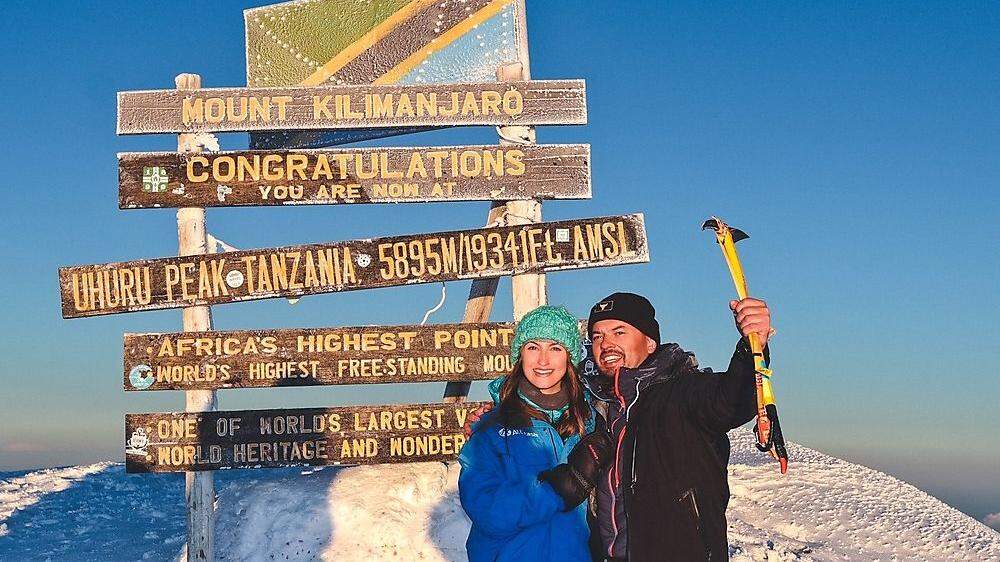 Anna Scherfler feierte ihren Geburtstag auf 5895 Metern