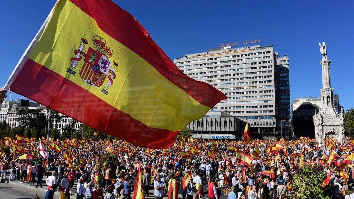 Am Samstag wurde in Madrid gegen die Separationsbestrebungen demonstriert. 