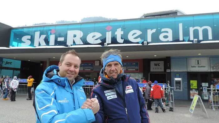 Wolfgang Mitter (rechts im Bild mit dem neuen Reiteralm-Boss Daniel Berchtthaller) ist Alpinmanager des Russischen Skiverbandes und Mentor von Slalom-Ass Alexander Choroschilow. Der Ramsauer war 2014 Alpin-Rennleiter bei den Olympischen Spielen in Sotchi. Zuvor war er im nordischen Bereich tätig, u. a. als OK-Chef der nordischen Ski-WM 1999 in der Ramsau.