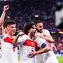 Torjubel/Jubel Tuerkei nach Tor zum 0:1 Hakan Calhanoglu Tuerkei, 10 GER, Tschechien vs. Tuerkei, Fussball Europameisterschaft, UEFA EURO, EM, Europameisterschaft,Fussball 2024, Spieltag 3, 26.06.2024 GER, Tschechien vs. Tuerkei, Fussball Europameisterschaft, UEFA Euro 2024, Spieltag 3, 26.06.2024 Hamburg *** Goal celebration Turkey after scoring 0 1 Hakan Calhanoglu Turkey, 10 GER, Czech Republic vs Turkey, European Football Championship, UEFA Euro 2024, Matchday 3, 26 06 2024 GER, Czech Republic vs Turkey, European Football Championship, UEFA Euro 2024, Matchday 3, 26 06 2024 Hamburg Copyright: xEibner-Pressefoto/MarcelxvonxFehrnx EP_MFN