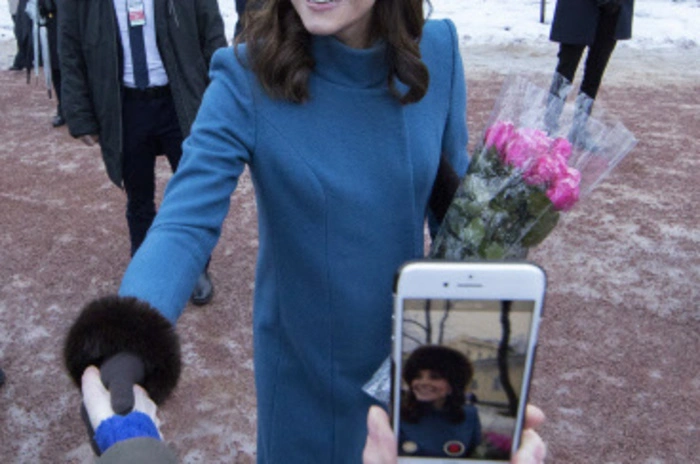 Kate machte wie immer gute Figur - diesmal mit warmer Pelzmütze.