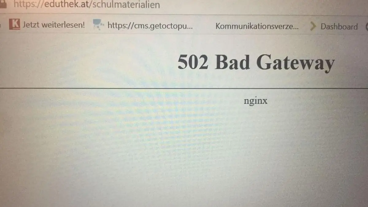 Diese Fehlermeldung erscheint, wenn Schüler und Lehrer auf die Eduthek zugreifen wollen