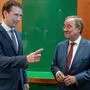 Bundeskanzler Sebastian Kurz mit dem Unions-Kanzlerkandidaten Armin Laschet