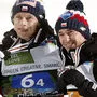 Dawid Kubacki (links) mit seinem polnischen Landsmann Kamil Stoch