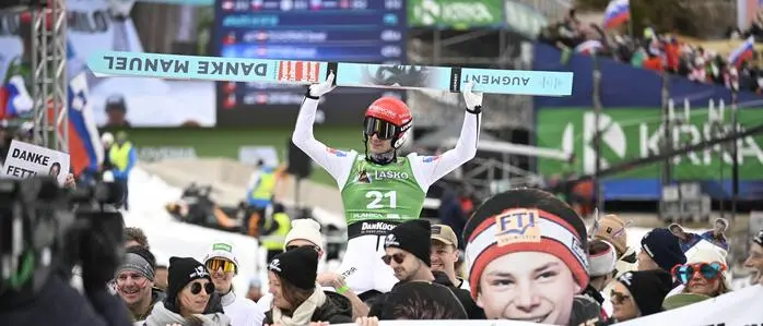 Manuel Fettner feierte im Zielraum