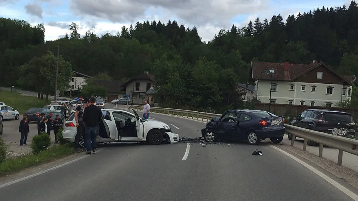 Schwerer Unfall nach der Draubrücke