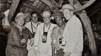 Claus Lukasczyk (rechts) war von 1967 bis zur Schließung Betriebsleiter in der Grube Bergla