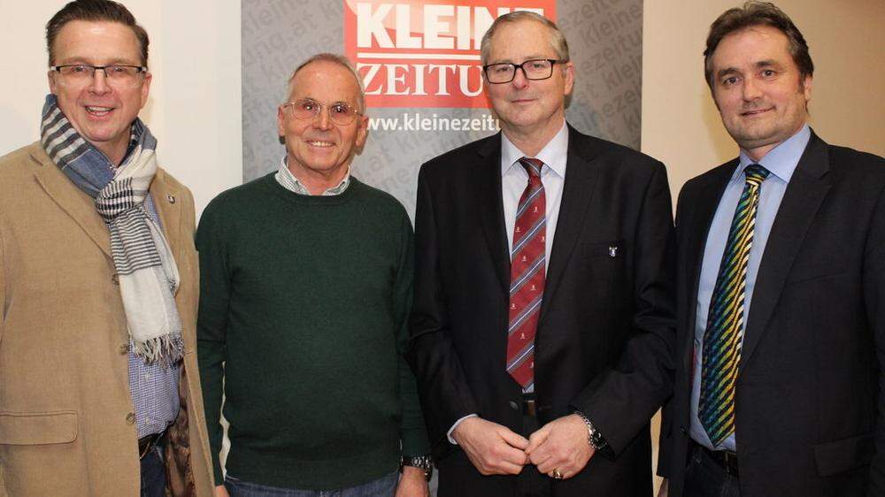 Die neue Stadtführung: Helmut Linhart, Alois Lipp, Johann Bernsteiner und Bernhard Jammernegg (von links)