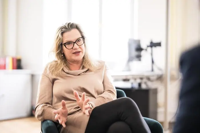 Tina Frimmel-Hesse im Interview mit Chefredakteur Wolfgang Fercher
