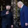 President Donald Trump greets Ukraine's President Volodymyr Zelenskyy at his Mar-a-Lago club, Sunday, Dec. 28, 2025, in Palm Beach, Fla. (AP Photo/Alex Brandon)