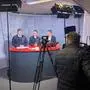 Die Pressekonferenz fand im neuen TV-Studio des Landesfeuerwehrverbandes statt. Von links Klaus Tschabuschnig, Rudolf Robin und Daniel Fellner