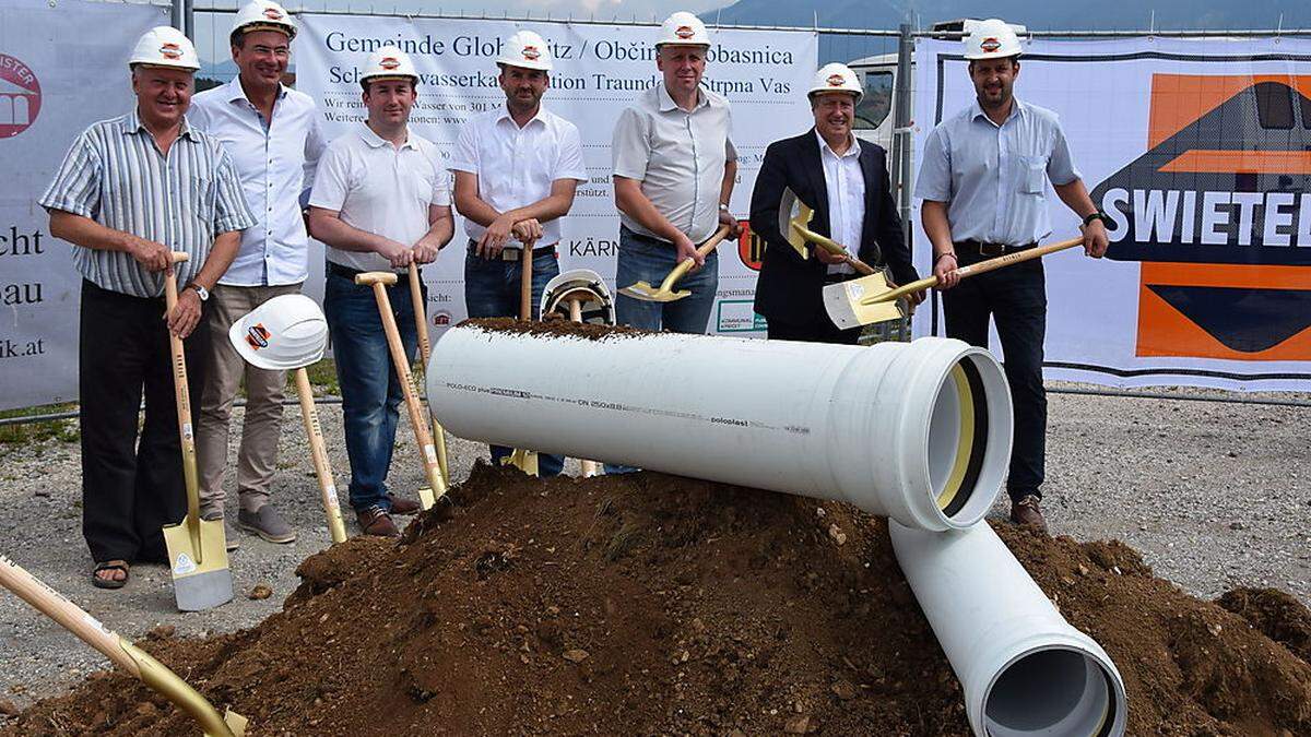 Im Juli war der Spatenstich für den ersten Bauabschnitt des Kanals in Globasnitz