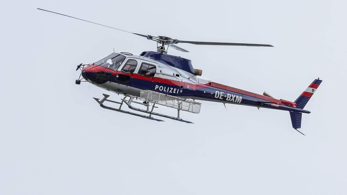 Der Polizeihubschrauber war im Einsatz