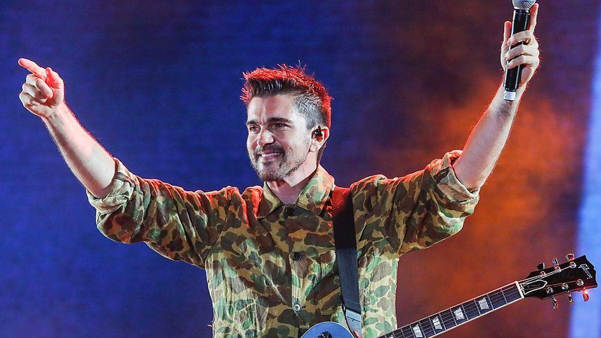 Juanes bei seinem Konzert in Kolumbien