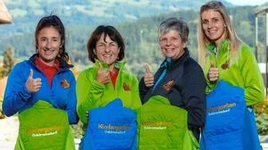 Die Kindergärtnerinnen Claudia Rohr, Elke Baumgartner, Angelika Pacher und Carmen Bodner