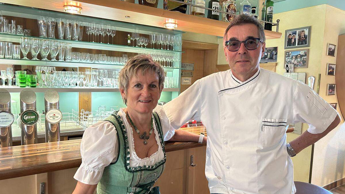 Dagmar und Helmut Petutschnig in ihrem Restaurant in Traboch-Timmersdorf