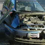Der schwer beschädigte Pkw der Südoststeirerin