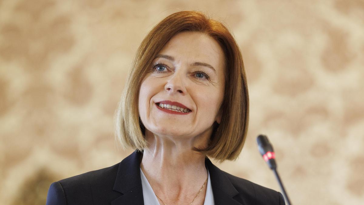 Simone Schmiedtbauer (ÖVP) während der Sitzung des Landtag 