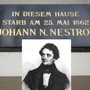 Elisabethstraße 14, das Sterbehaus von Johann N. Nestroy (25. Mai 1862) in Graz