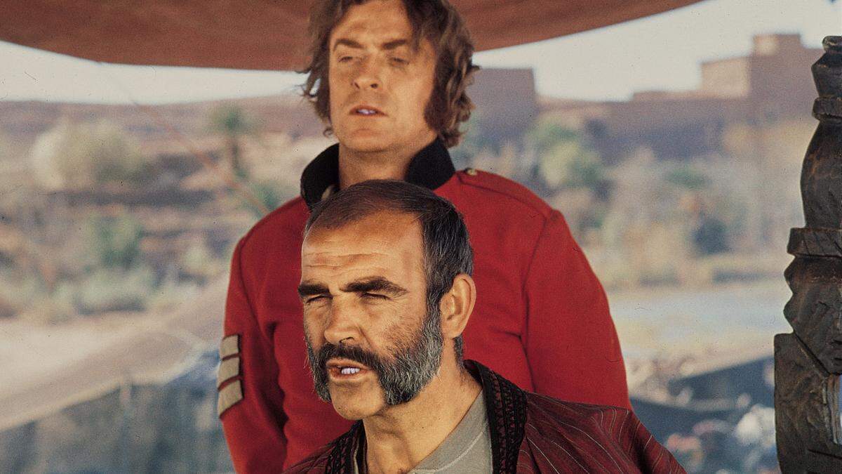 Michaela Caine und Sean Connery in &quot;Der Mann, der König sein wollte&quot;. 