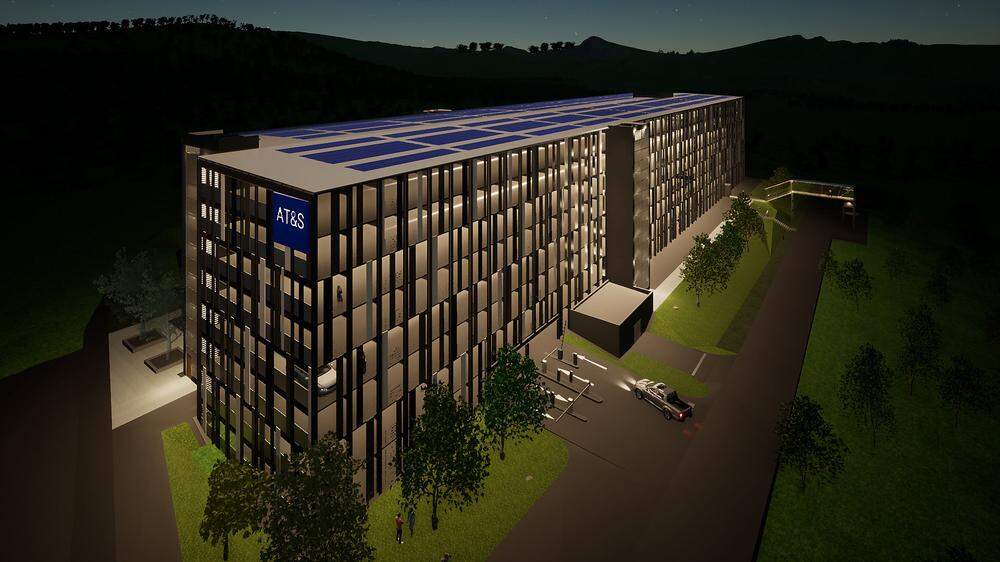 So soll das neue Parkhaus der AT&S aussehen, das in Leoben-Hinterberg gebaut wird