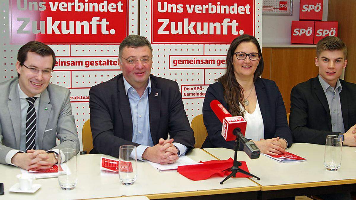 Stefan Hofer, Jörg Leichtfried, Petra Weberhofer und Kevin Hatzl (von links)