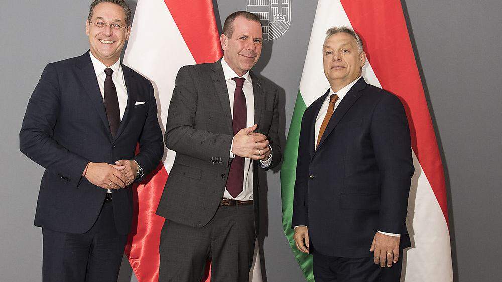 Strache und Vilimsky bei Orban in Budapest 