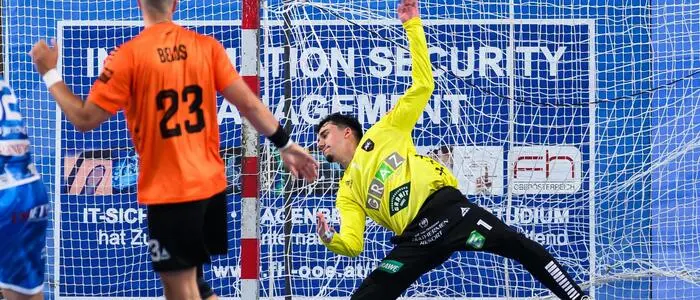 Adin Jasarevic gab alles im Tor der HSG Graz