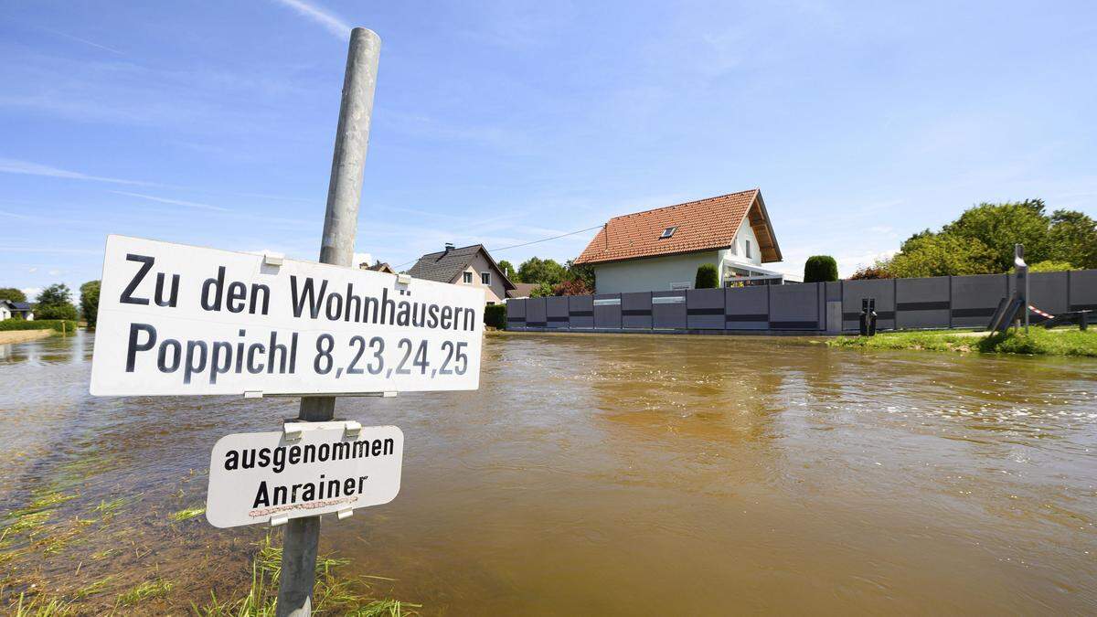 In Poppichl standen im Sommer viele Häuser unter Wasser
