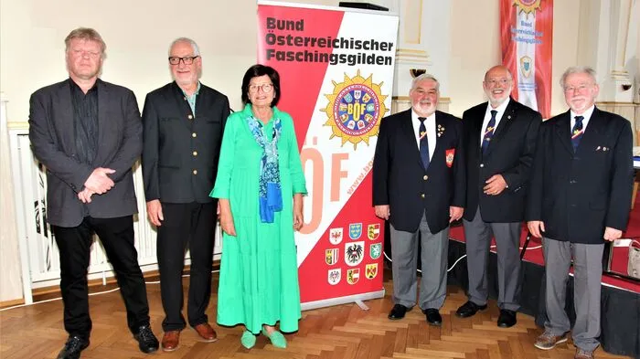 Günther Gaber, Luigi Pisano, Bgm Christine Siegel, Präs. Ernst Kranawetter, Alfred Kamleitner und Peter Holakovsiky.
