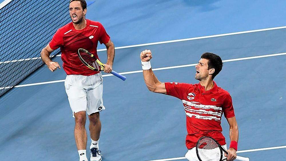 Viktor Troicki und Novak Djokovic gewannen das entscheidende Doppel