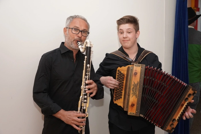 Sie sorgten für die musikalische Umrahmung: Gerald Ranacher und Daniel Schober.