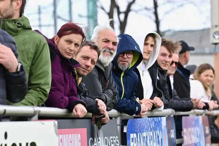 Besucher Sportpark Welzenegg, SAK vs. ASKÖ Köttmannsdorf 23.3.2024, SAK vs. ASKÖ Köttmannsdorf am 23.03.2024 in Klagenfurt (Sportpark Welzenegg), Austria, (Photo by Bernd Stefan)