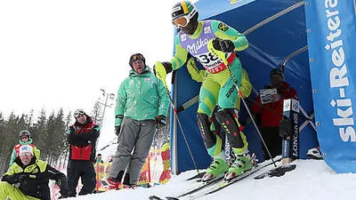 Mike Williams beim Start in Schladming 2013