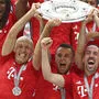 Verabschieden sich aus München: Arjen Robben, Rafinha und Franck Ribery