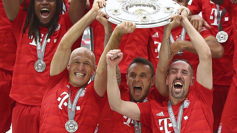 Verabschieden sich aus München: Arjen Robben, Rafinha und Franck Ribery
