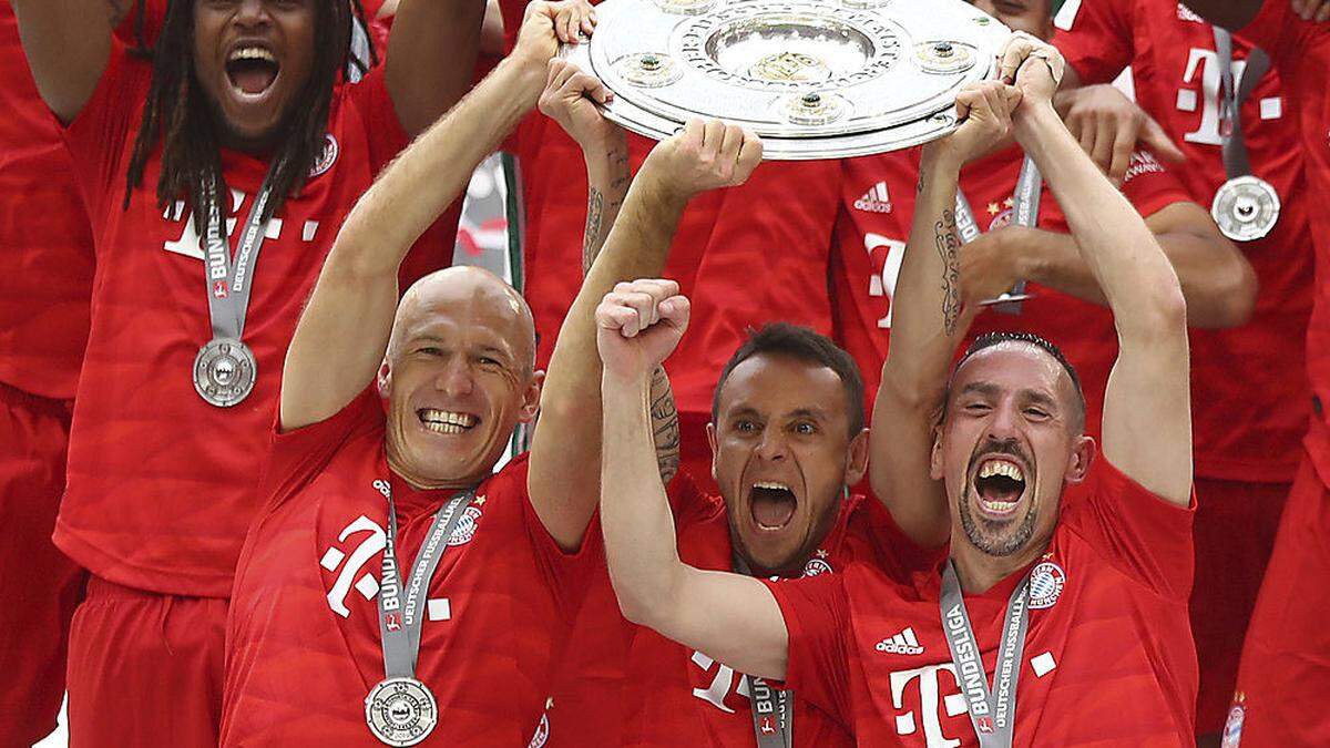 Verabschieden sich aus München: Arjen Robben, Rafinha und Franck Ribery