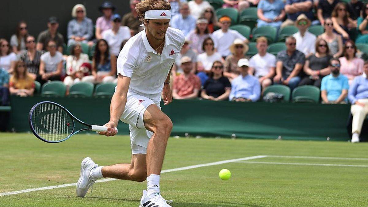 Alexander Zverev beim Rasenklassiker in Wimbledon