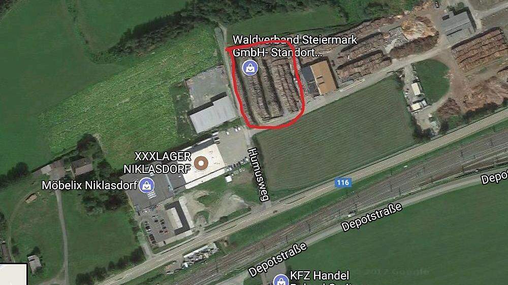 Das ist der Standort des geplanten Krematoriums in Niklasdorf