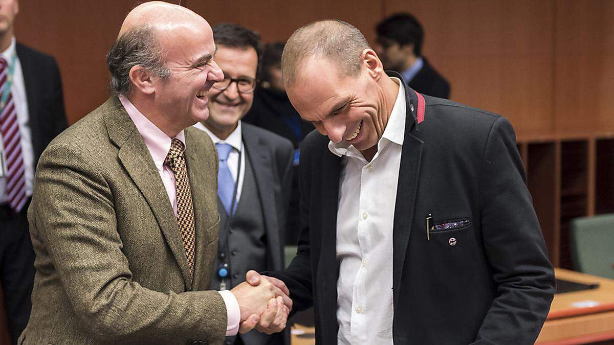 Yanis Varoufakis und Spaniens Luis de Guindos