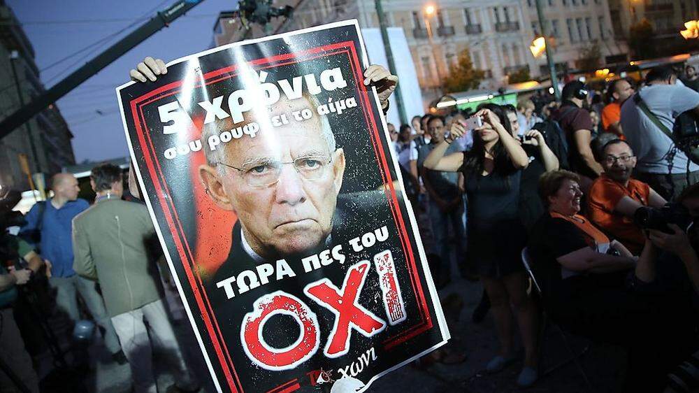 "Oxi" - Das "nein"-Lager feierte das Ergebnis des Referendums