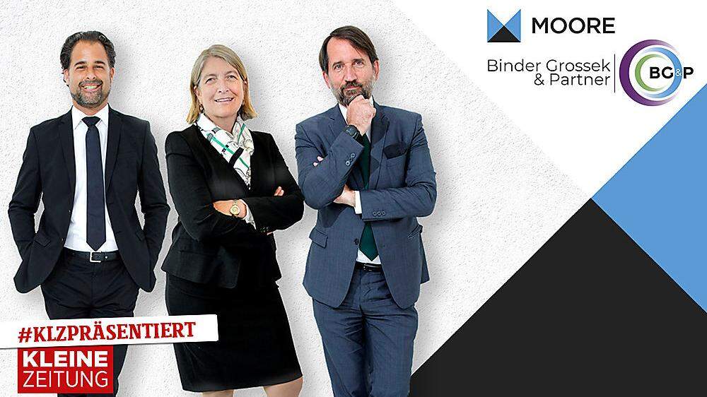 Die Geschäftsführung Mag. Harald Goger, CISA; Mag. Birgit Pscheider und MMag. Dr. Wolfgang Wesener, CPA (von links nach rechts)