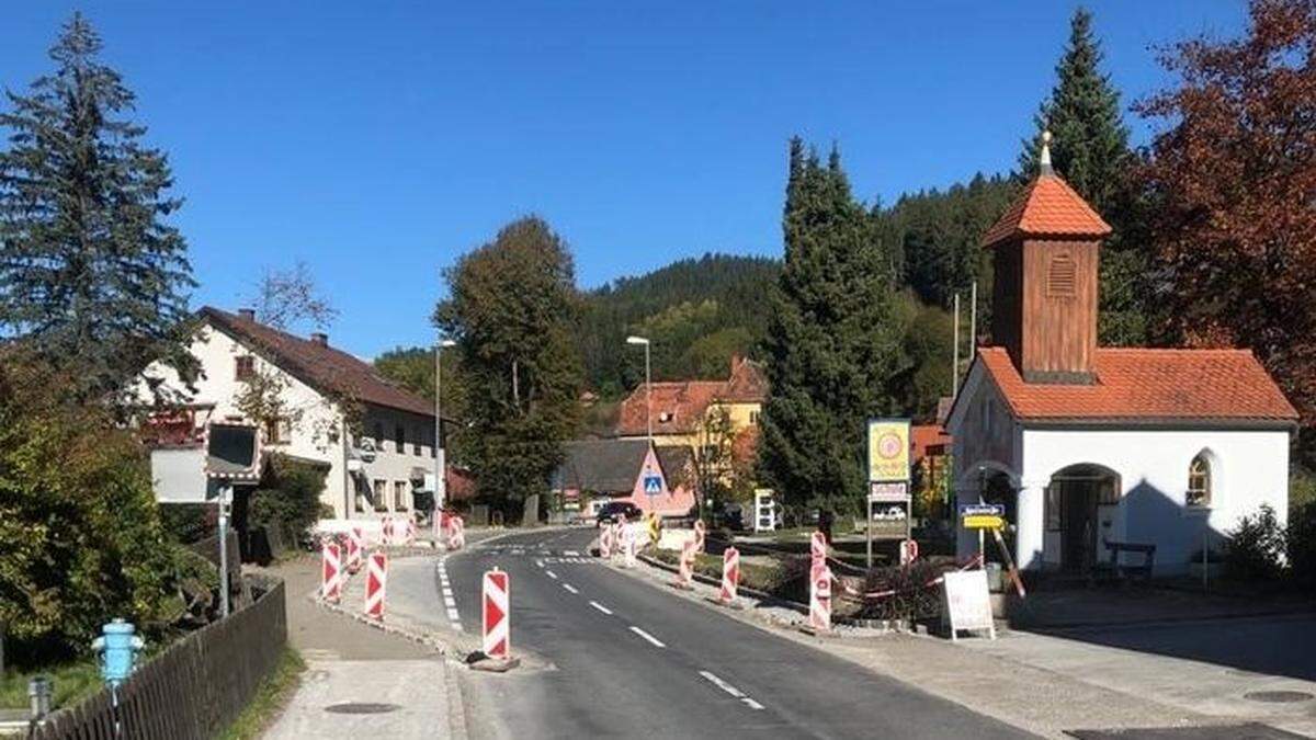 Auf der Kainacher Straße kommt es wegen der Bauarbeiten zu mehreren Nachtsperren 