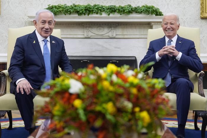 Netanjahu und Biden | Israels Premierminister Benjamin Netanjahu im Oval Office bei US-Präsident Joe Biden