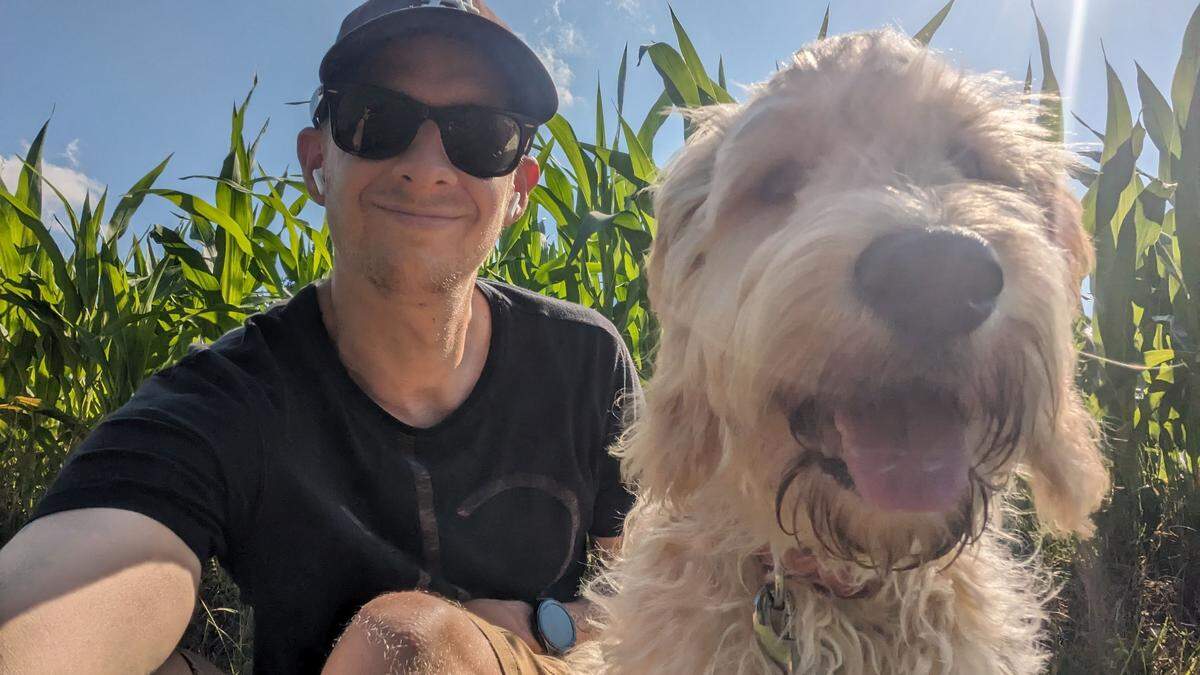 Wolfgang Kern und sein Hund Bean