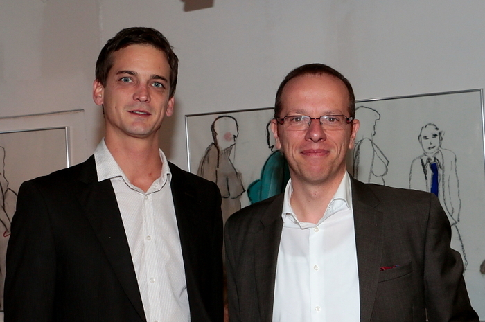 Markus Poppe (rechts, mit Bärnbachs Vizebürgermeister Ewald Bramauer) von der CAG Holding war zur Veranstaltung angereist.