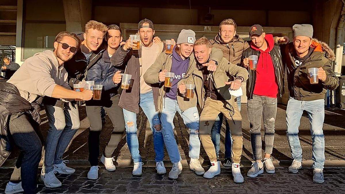 Die Dellacher Jungs feierten in Graz den Herbstmeistertitel