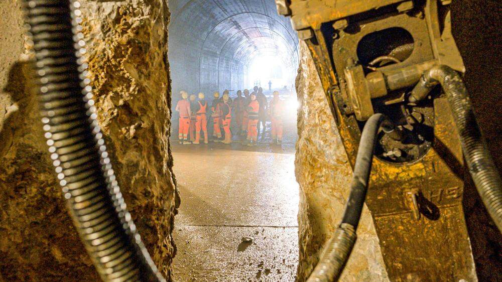 Semmering-Basistunnel: Nach elf Jahren Bauzeit fand im Vorjahr der letzte Durchschlag auf steirischer Seite statt.