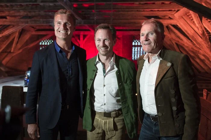 Noch einmal David Coulthard, Christian Horner und Dieter Quester