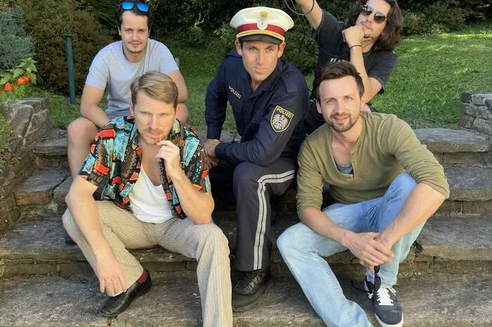 Das Kernteam: Martin Ajtnik (Steirerfakten), Andreas Ortner (Charly), Markus Perner (Gustl), Manuel Reinbacher (D4M Entertainment) und Patrick Philips (Peter)